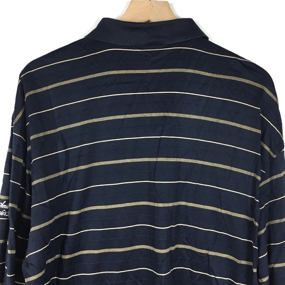 BYRON NELSON Golf Shirt Long Sleeve Eleven Straight Stripe Eagle’s Landing Large - Picture 4 of 9